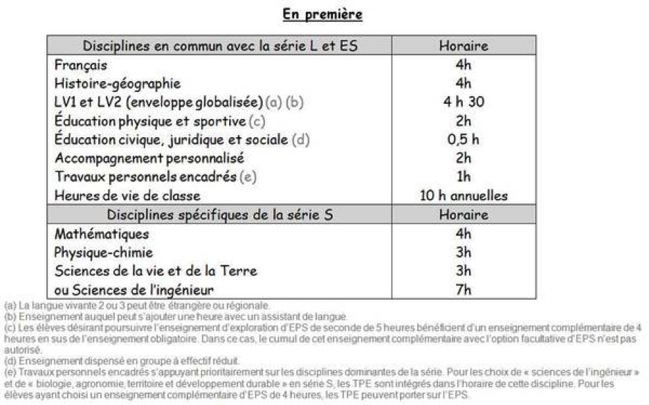 premiere bac s svt lycee saint cricq pau