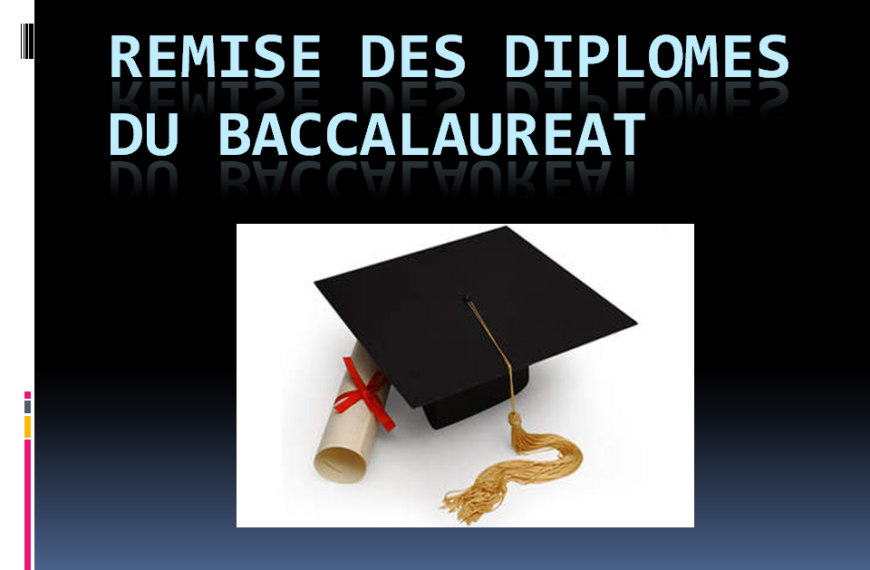 Remise des diplômes