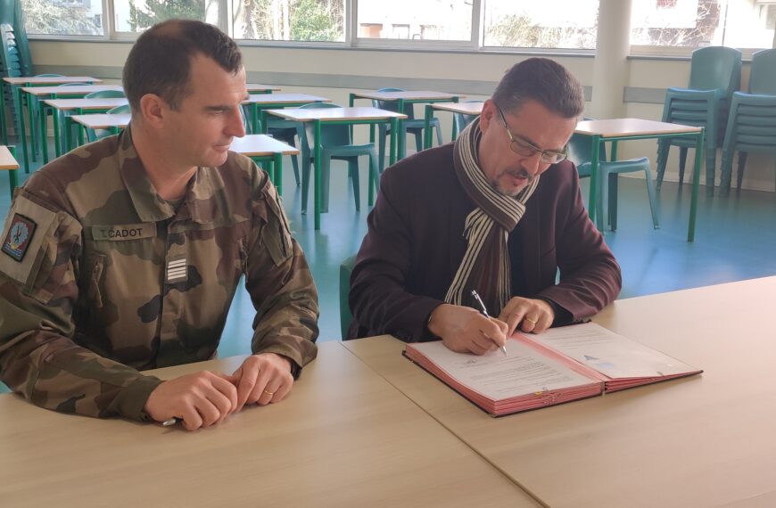 Signature de la convention Classe défense avec l’ETAP pour l’année 2023